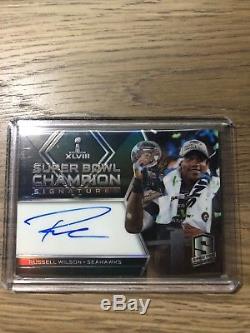 Spectacles Panini Spectra 2018 Seahawks De Seattle Russell Wilson Super Bowl Auto / 25! Rare