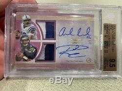 Topps 2015 Définitif Russell Wilson / Andrew Luck Dual Patch Auto Gem Mint