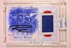 Topps 2015 Dynasty Russell Wilson Relique Patch Jersey Rangers Du Texas Auto # 1/10