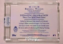 Topps 2015 Dynasty Russell Wilson Relique Patch Jersey Rangers Du Texas Auto # 1/10